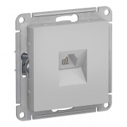 Розетка телефонная RJ11 SE AtlasDesign, алюминий