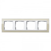 Рамка 4-ая Gira Event Clear Песочный цвет вставки Белый глянцевый