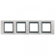 Рамка Unica Top 4 поста Опал-Графит