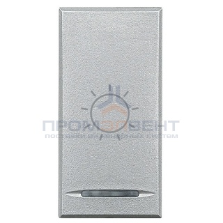 Axolute Клавиши с символами для системы автоматизации для 1 функции - 1 модуль, Лампа, цвет алюминий