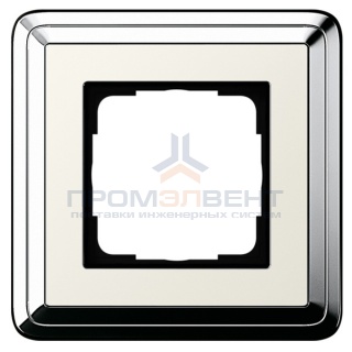 Рамка 1-ая Gira ClassiX Хром/Кремовый