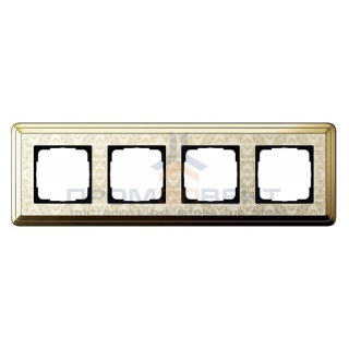 Рамка 4-ая Gira ClassiX Art Латунь/Кремовый
