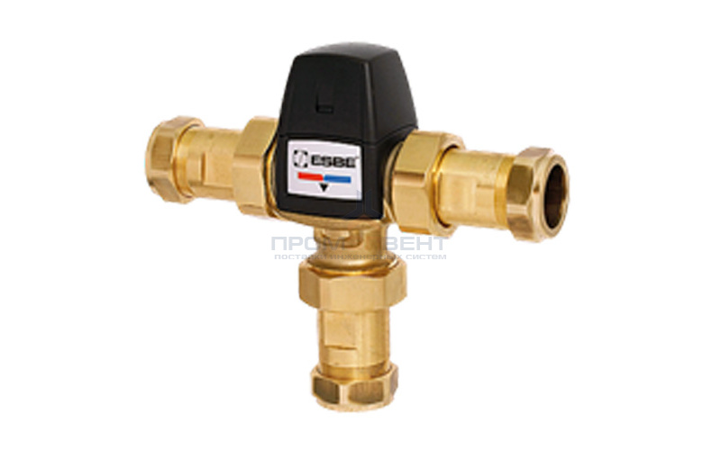 Клапан термостатический смесительный ESBE VTA553 - CPF22мм (компрессионное подключение, с переходником НР 1