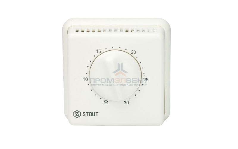 Термостат комнатный проводной STOUT TI-N (с переключателем зима-лето и светодиодом)