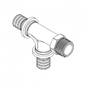 Тройник с переходом на наружную резьбу REHAU RX - 20 x 1/2" (бронза, для труб серии RAUTITAN)