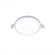 06-52 Светодиодная панель встраиваемая круглая 220В, 7Вт, 560Лм, CRI:80Ra, Ф 95/75мм, алюминиевый корпус, изолированный драйвер, 6500K