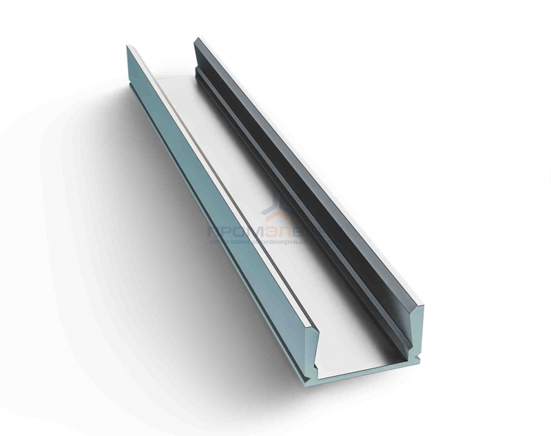 08-01-01 Профиль алюминиевый прямой накладной для светодиодной ленты,анодированный,серебро, 2 м.(3011)