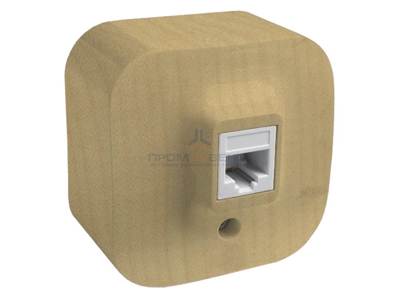 Розетка телефонная Legrand Quteo RJ11 дерево [уп 20шт]