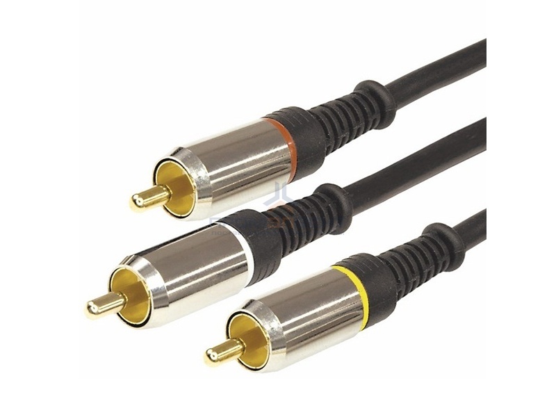 Шнур 3RCA Plug-3RCA Plug 1.5М GOLD-металл