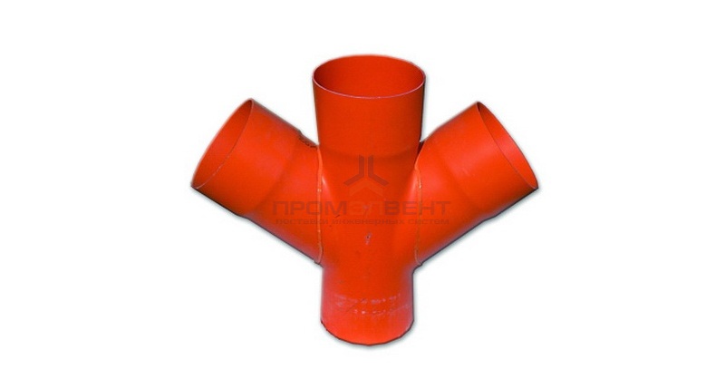 Соединение для четырех двустенных труб,45°, полипропилен, д.63 мм DKC