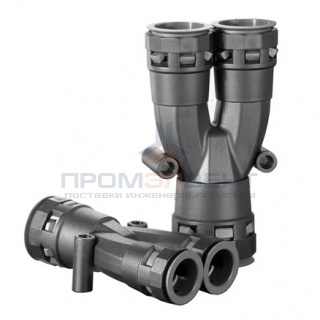 Разветвитель DN 1х29 + 2х23 мм, полиамид, цвет чёрный DKC