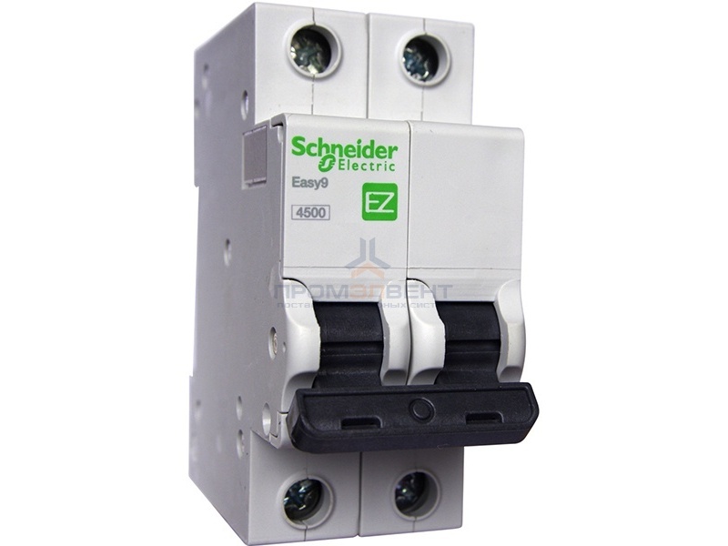 Автоматический выключатель Schneider Electric EASY 9 2П 10А С 4,5кА 230В (автомат)