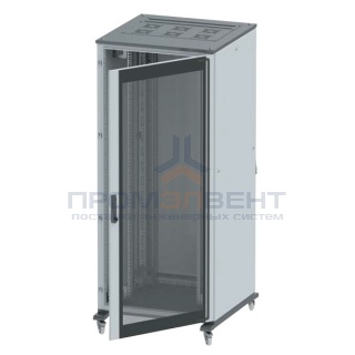 Напольный шкаф 38U Ш800хГ1000 передняя дверь стекло,задняя глухая дверь, крыша укомплектована вводом